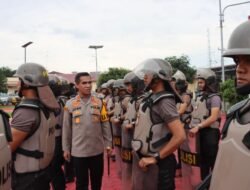 Latihan Dalmas Polres Batubara Hadapi Pemilu Serentak 2024