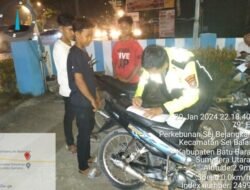 Satlantas Polres Batubara Tindak Sepeda Motor Knalpot Brong