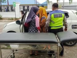 Satlantas Batubara Bantu Kawal Ibu Hamil Hendak Melahirkan ke Puskesmas