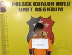 Polsek Kualuh Hulu Tangkap Pengedar Sabu di Kebun Sawit