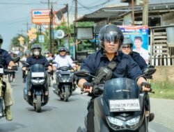 Pj Bupati, Kapolres Bersama Dandim Naik Motor Keliling Batubara