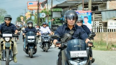 Pj Bupati, Kapolres Bersama Dandim Naik Motor Keliling Batubara