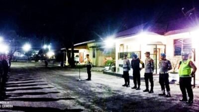 Patroli Pengamanan Pemilu 2024 di Wilayah Polsek Kualuh Hulu