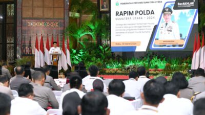 Rapim Polda Sumut, Pj Gubernur Sampaikan Empat Strategi