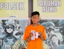Polsek Labuhan Ruku Tangkap Pemilik Paket Sabu
