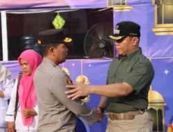 Pj Bupati Sambut Wakapolda Sumut Cek Pospam di Batubara