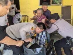 Kapolres Batubara Beri Nek Minik Kursi Roda