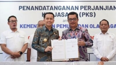 Pj Gubernur Tandatangani PKS PON XXI Aceh-Sumut di Kemenpora