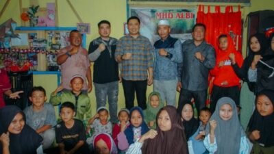 Kunjungi Desa Bandar Rahmat, Pj Bupati dan Kapolres Batubara Berbagi ke Anak Yatim dan Duafa