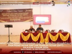 KPU Batubara Rakor Persiapan Pleno DPT 2024