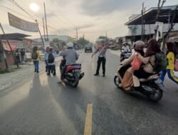 Satlantas Polres Batubara Atur Lalu Lintas Arus Padat
