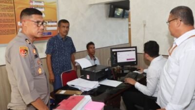 Kabag Log Polres Batubara Cek Ruangan Pelayanan