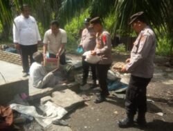 Polres Batubara Bantu Korban Kebakaran