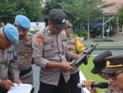 Tegaskan Disiplin, Polres Batubara Periksa Senpi Anggota