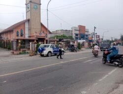 Satlantas Polres Batubara Patroli Pengamanan Ibadah Minggu