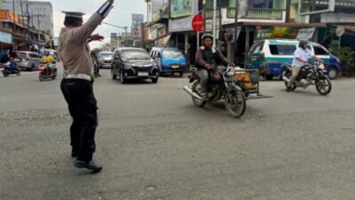Sat Lantas Polres Batu Bara Amankan 9 Titik Pengaturan Arus Lalu Lintas