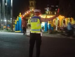 Polres Batubara Jaga Kenyamanan Jamaah Tarawih