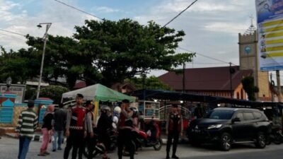 Polres Batubara Amankan Pasar Tumpah Ramadhan