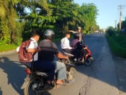 Sat Lantas Polres Batubara Pengaturan Lalu Lintas di Titik Rawan Pelanggaran