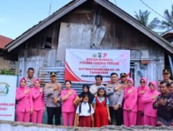 HUT Bhayangkara ke-79, Polres Tebing Tinggi Bedah Rumah