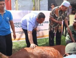 Polres Batubara Potong Kurban, Wujudkan Kebersamaan di Hari Raya Idul Adha 1446 H