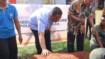Polres Batubara Potong Kurban, Wujudkan Kebersamaan di Hari Raya Idul Adha 1446 H