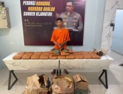 Satres Narkoba Bongkar Pengiriman Ganja 25 Kg Lewat Ekspedisi di Batubara