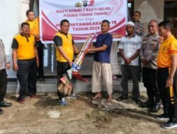 Sambut HUT Bhayangkara ke-79, Polsek Sipispis Baksos