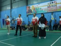 132 Atlet Badminton Bertarung di Semarak HUT Bhayangkara dan Hari Jadi Kota Tebing Tinggi
