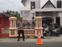 Polsek Lima Puluh Kawal Ketat Ibadah Minggu