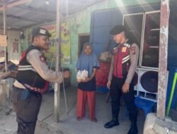 Peduli Sesama, Samapta Polres Batubara Berbagi Makanan