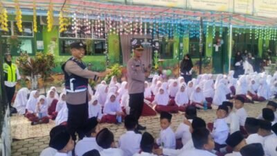 Polsek Padang Hulu Edukasi Siswa MIN 1 Tebing Tinggi, Cegah Bahaya Narkoba Sejak Dini