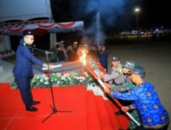 Semarak HUT ke-80 RI di Labura, Taptu dan Pawai Obor