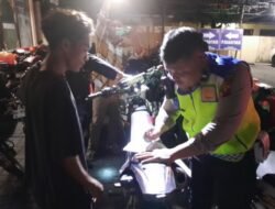 Polres Tebing Tinggi Razia Knalpot Brong, Amankan 30 Motor di Jalanan Kota