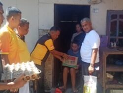 Polsek Labuhan Ruku Salurkan Bansos Untuk Kaum Dhuafa di Talawi