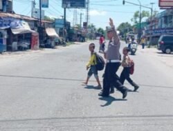 Satlantas Polres Batubara Kawal Perbaikan Jalan, Antisipasi Kemacetan dan Kecelakaan