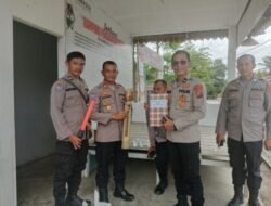 Sat Binmas Polres Batubara Cek Pos Sat Kamling di Desa Pulau Sejuk