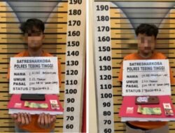 Polres Tebing Tinggi Tangkap Dua Pemuda Pembawa Sabu