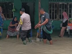 Banjir Jenjang 40–60 Cm Wilayah Batubara, Polisi Kawal Pembangunan Beronjong