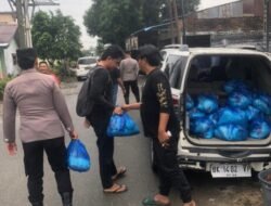 Polres Batubara Bantu Korban Banjir, Salurkan Sembako Hingga Gotong Royong