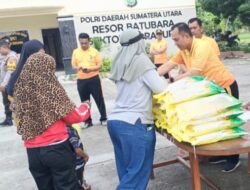 Polres Batubara Salurkan 10 Ton Beras