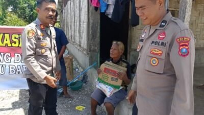 Polres Batubara Kawal Ibadah Minggu dan Bantu Warga Miskin