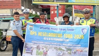 Ops Keselamatan Toba 2026, Polres Tebing Tinggi Edukasi Pengendara