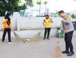 Dukung Indonesia Asri, Polres Tebing Tinggi Gotong Royong Bersama Pemko