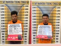 Dua Pria Pembawa Sabu Dibekuk Satnarkoba Tebing Tinggi