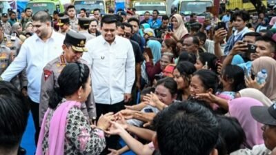 Kapolri, Gubernur Sumut dan DPR RI Bawah 16 Truk Bantuan ke Tapteng