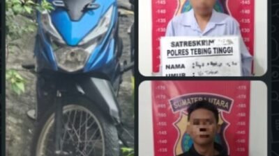 Gasak Honda Beat Dini Hari, Dua Pelaku Masuk Sel Polisi Tebing Tinggi