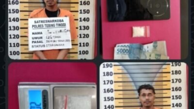 Polres Tebing Tinggi Tangkap Dua Pria Asal Simalungun Bersama Sabu