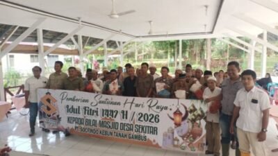 40 Bilal dari 8 Desa Tersenyum, Program CSR Socfindo Tanah Gambus Hadir Jelang Idulfitri