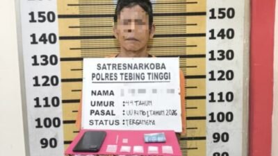 Satnarkoba Polres Tebing Tinggi Gerebek Kampung Kurnia, Pengedar Sabu Diciduk Dini Hari